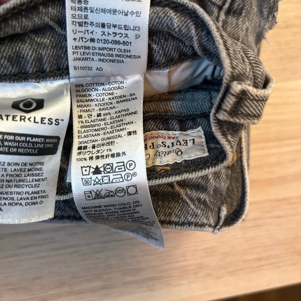 Levi's Premium Ribcage Straight Ankle Jeans Gray Wash Size 27 - Picture 10 of 10